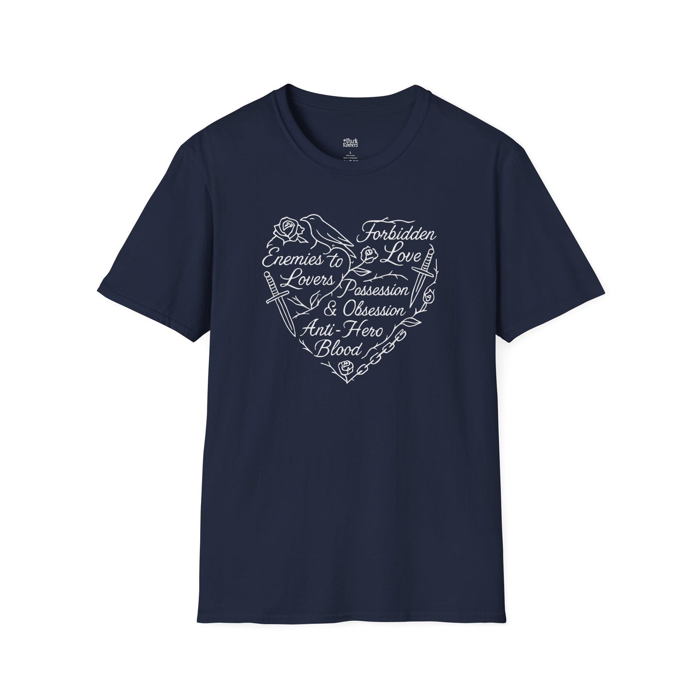 Heart Made of Dark Romance Tropes T-Shirt