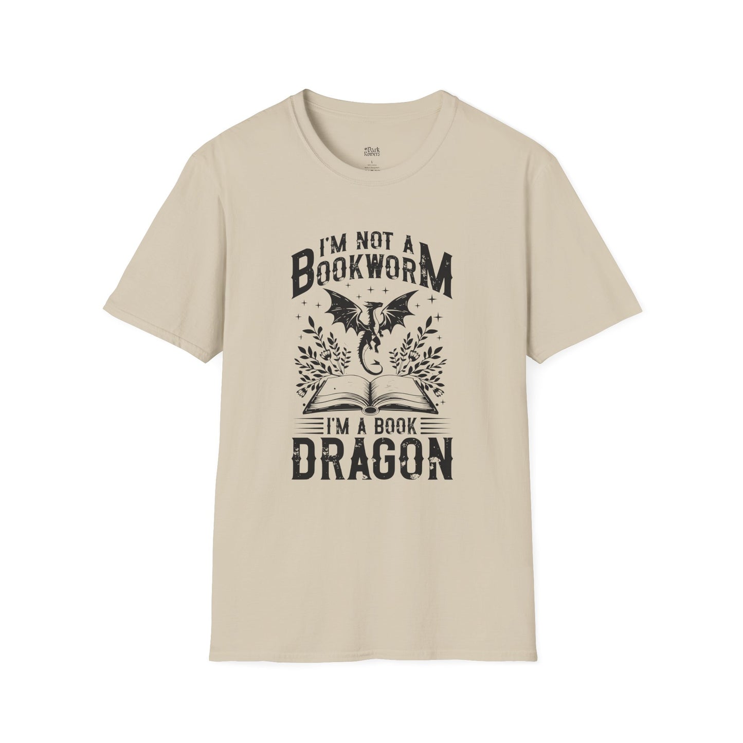 I’m Not a Bookworm, I’m a Book Dragon sand fantasy reader t-shirt