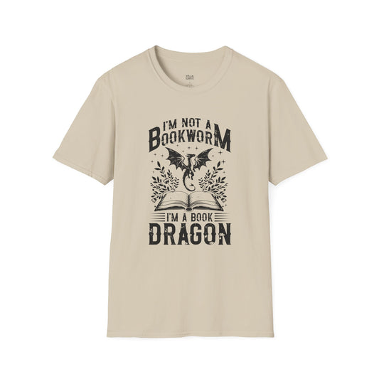 I’m Not a Bookworm, I’m a Book Dragon sand fantasy reader t-shirt