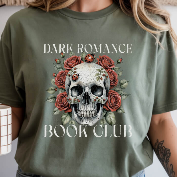Dark Romance Book Club – Skull & Roses T-Shirt | Comfort Colors