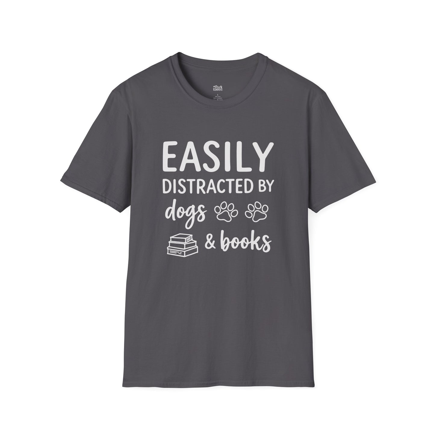 Easily Distracted By Dogs & Books T-Shirt