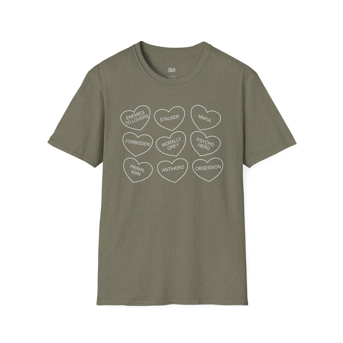 Hearts with Dark Romance Tropes T-Shirt
