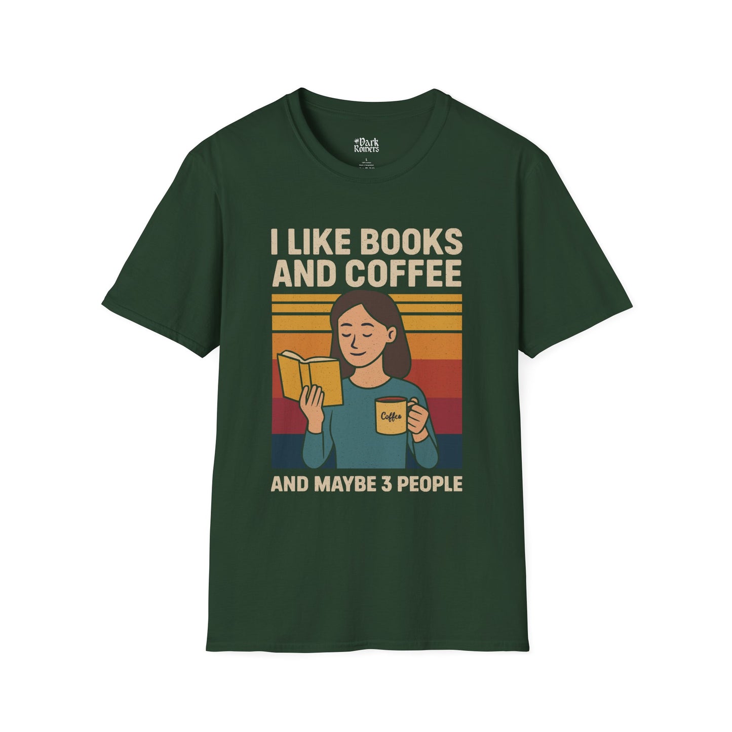 I like books and coffee and maybe 3 people T-Shirt