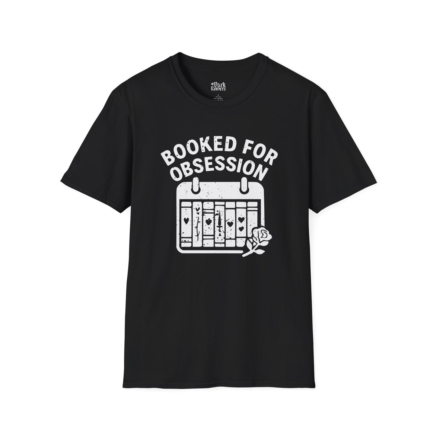 Booked For Obsession COLOR bookish t-shirt – cozy Gildan 64000 tee made for readers who live between chapters and adore bookish vibes.