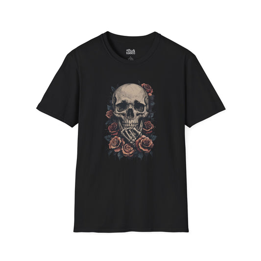 Thinking Skull with Roses T-Shirt