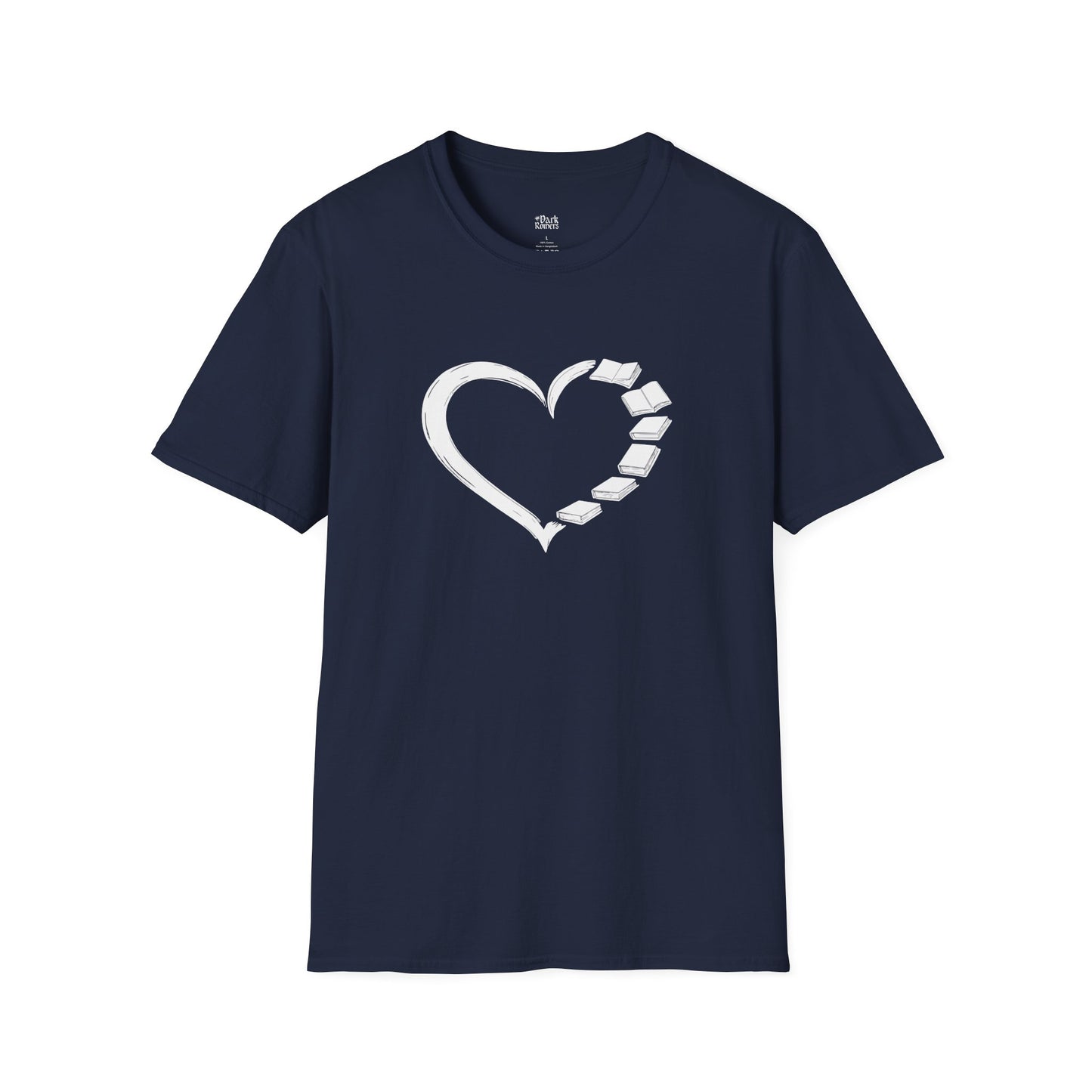 Bookish Heart Line Art T-Shirt