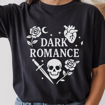 Dark Romance with Symbols in the Shape of a Heart T-Shirt | Comfort Colors