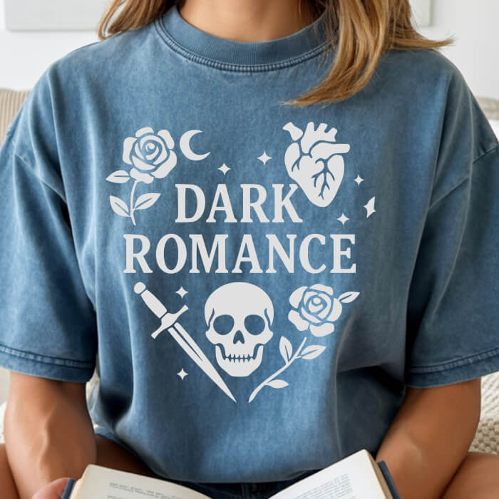 Dark Romance with Symbols in the Shape of a Heart T-Shirt | Comfort Colors