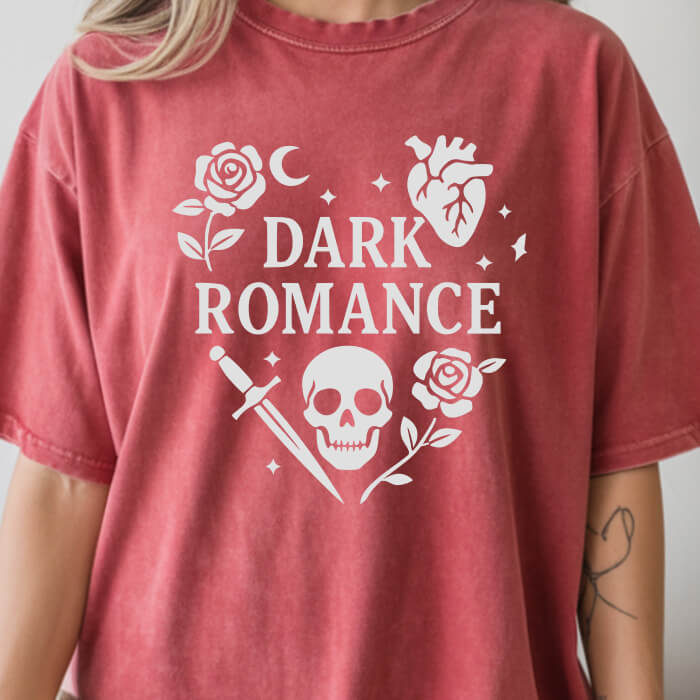 Dark Romance with Symbols in the Shape of a Heart T-Shirt | Comfort Colors
