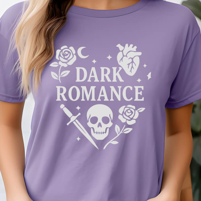 Dark Romance with Symbols in the Shape of a Heart T-Shirt | Comfort Colors