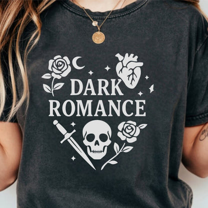 Dark Romance with Symbols in the Shape of a Heart T-Shirt | Comfort Colors