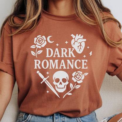 Dark Romance with Symbols in the Shape of a Heart T-Shirt | Comfort Colors