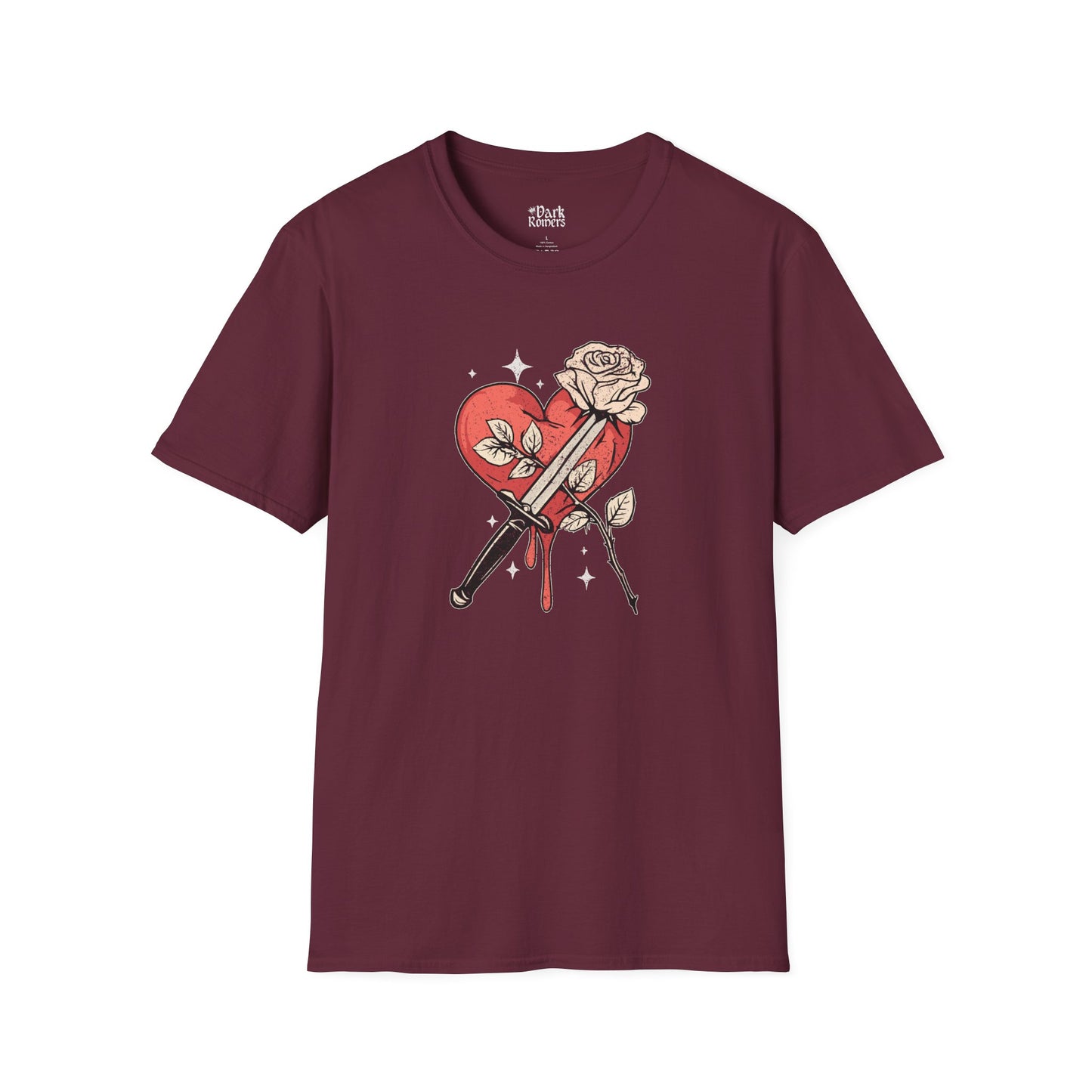 Heart with a Dagger and a Rose T-Shirt
