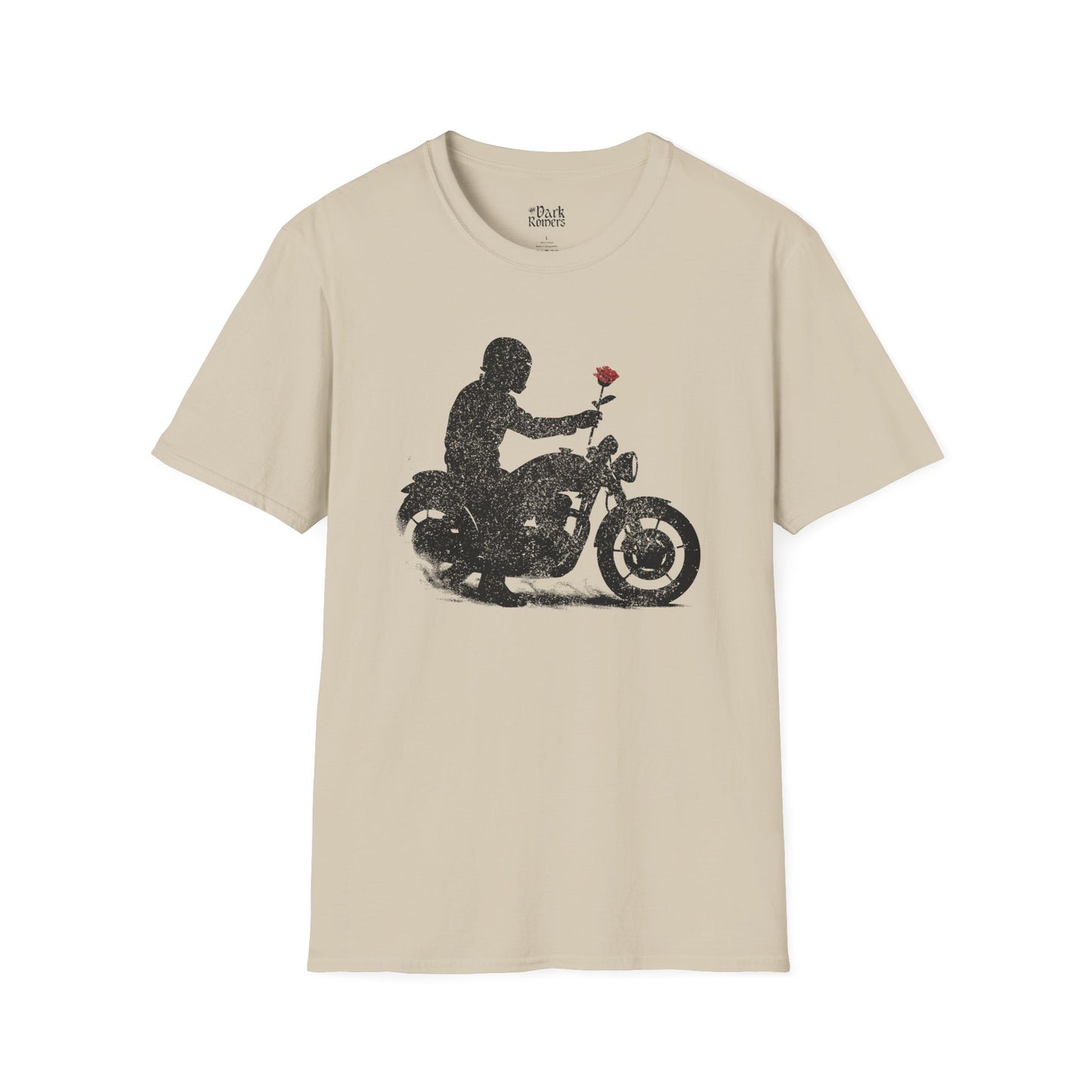 Biker Offering a Crimson Rose T-Shirt