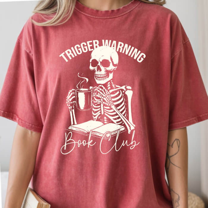 Trigger Warning Book Club T-Shirt | Comfort Colors