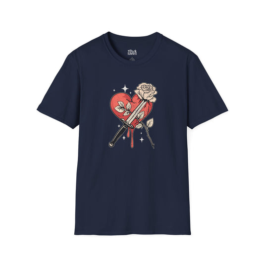 Heart with a Dagger and a Rose T-Shirt
