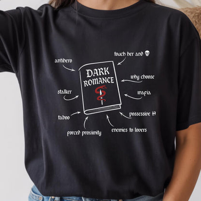 Dark Romance Book of Tropes T-Shirt | Comfort Colors