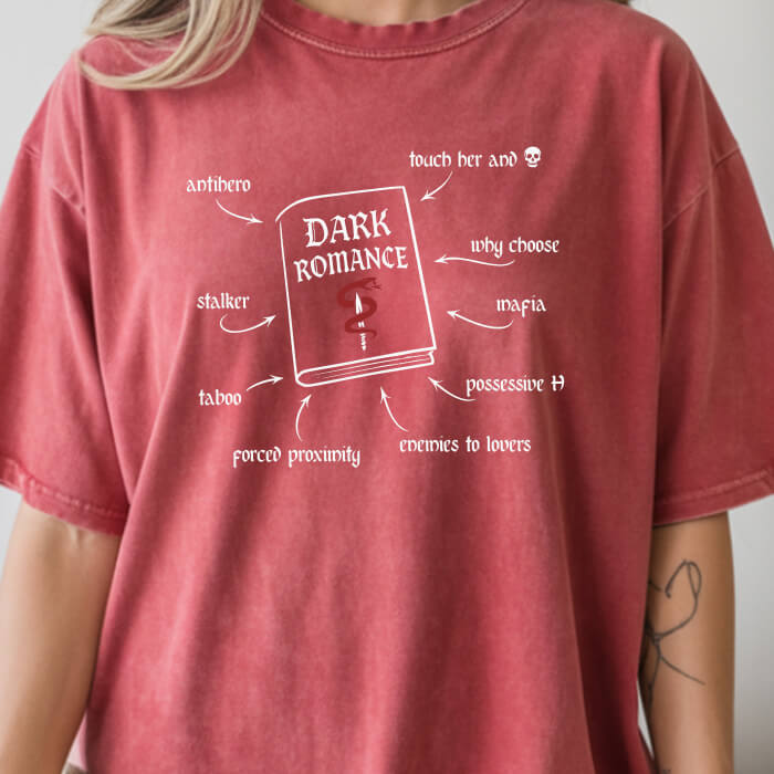 Dark Romance Book of Tropes T-Shirt | Comfort Colors