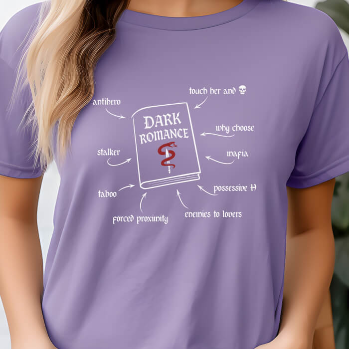 Dark Romance Book of Tropes T-Shirt | Comfort Colors