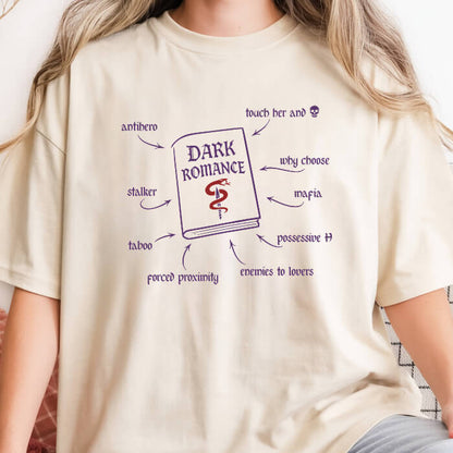 T-Shirt | Comfort Colors ivory dark romance t-shirt for readers