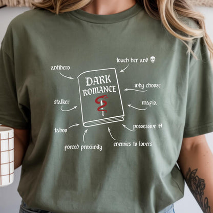 Dark Romance Book of Tropes T-Shirt | Comfort Colors