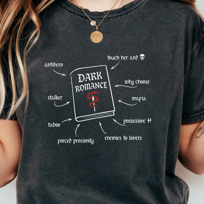 Dark Romance Book of Tropes T-Shirt | Comfort Colors