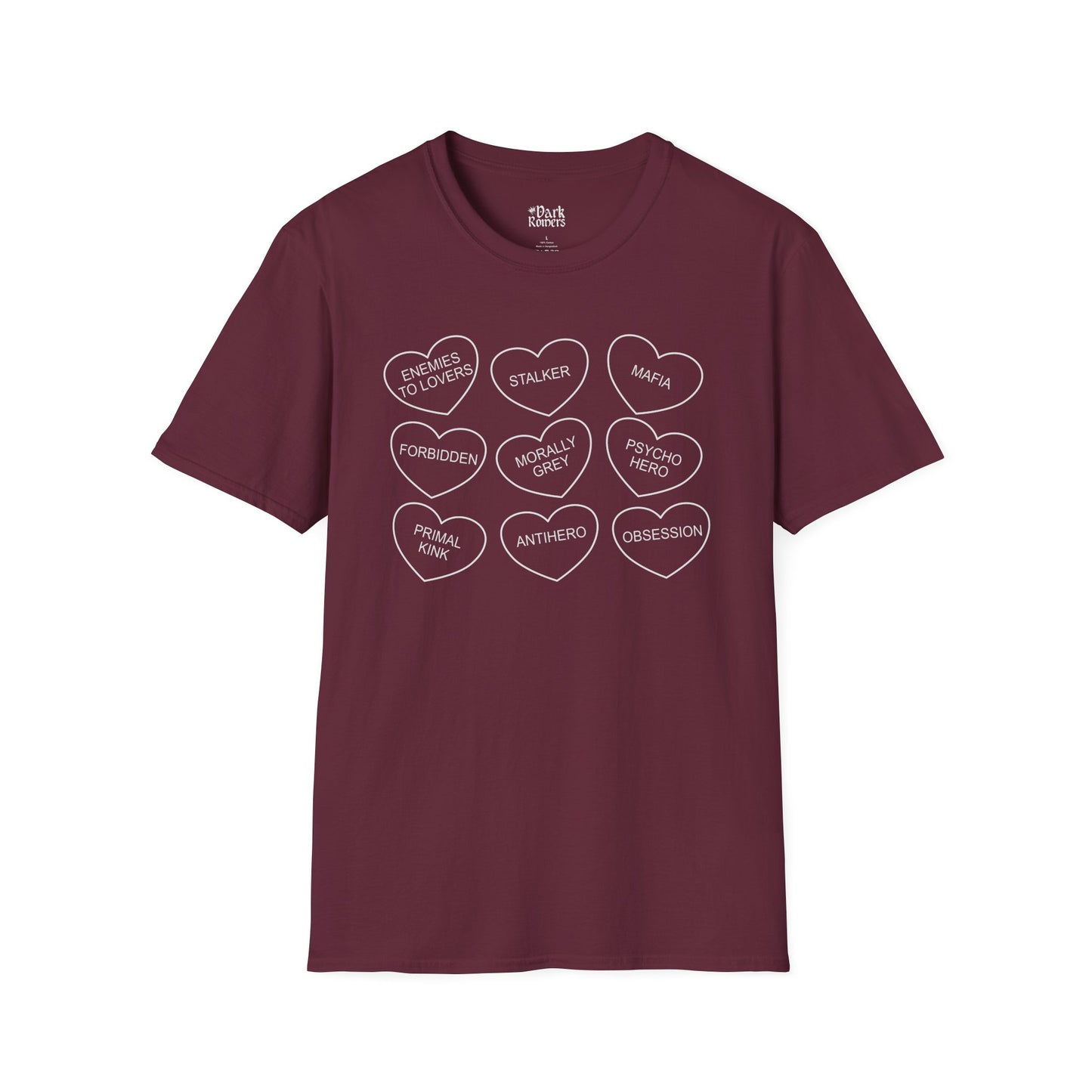Hearts with Dark Romance Tropes T-Shirt