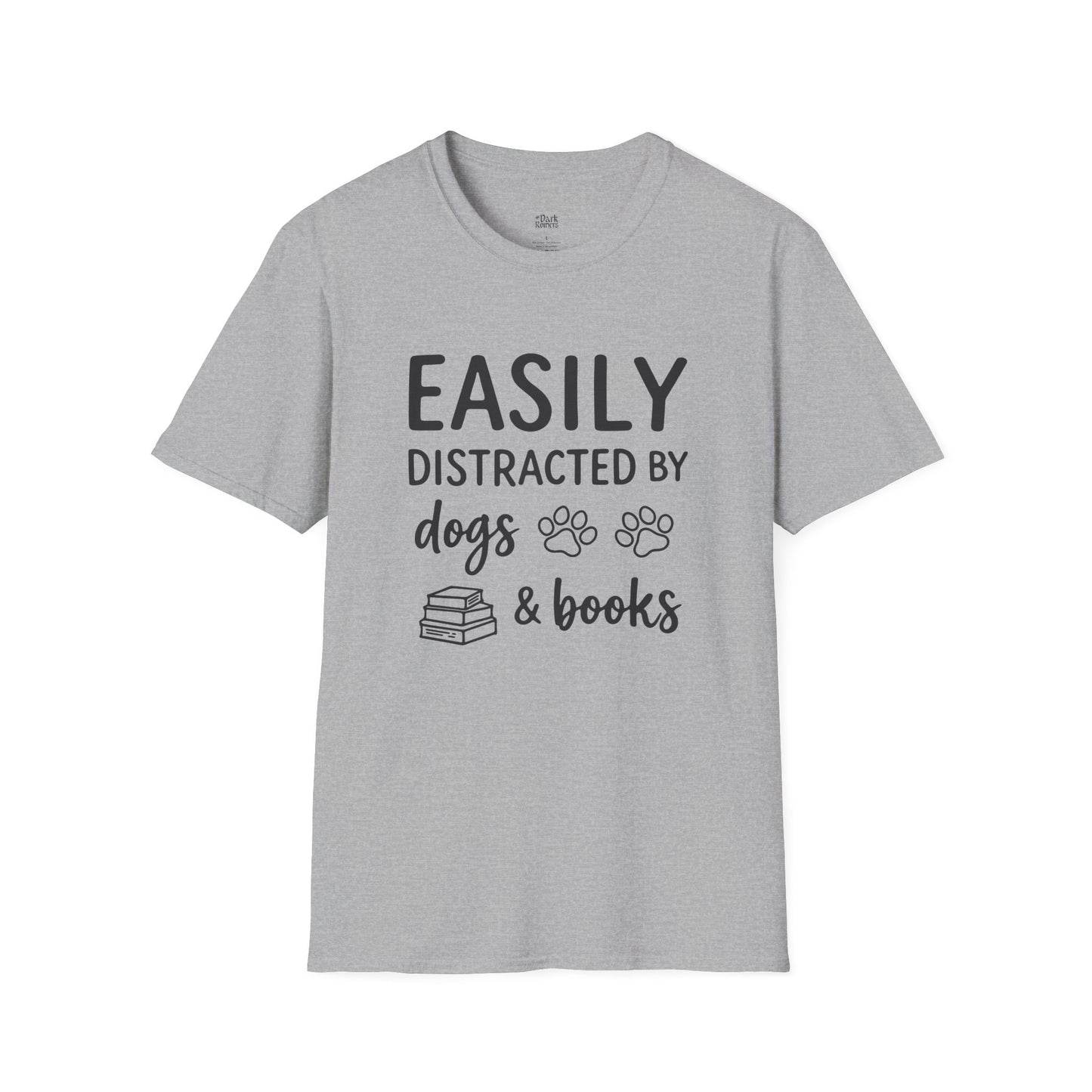 Easily Distracted By Dogs & Books T-Shirt