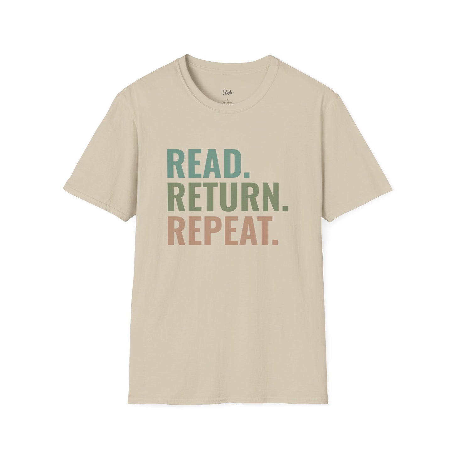 Read. Return. Repeat sand book lover t-shirt